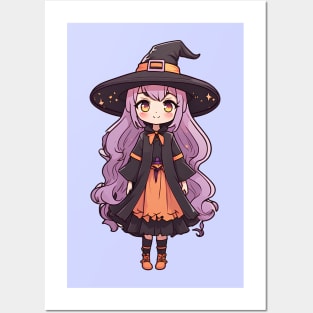 cute anime witch design Posters and Art